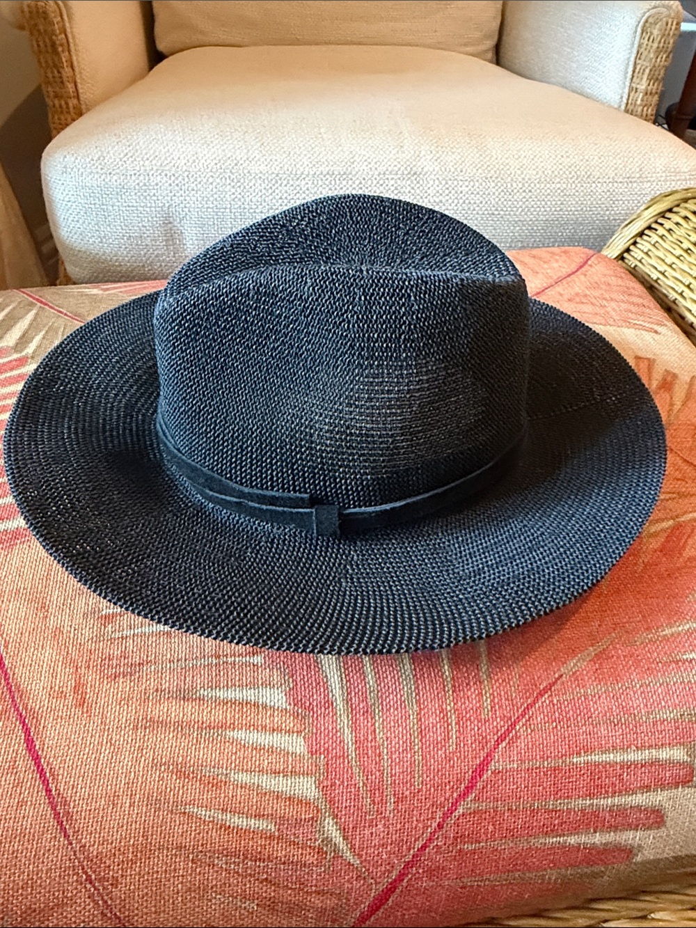 Wyeth Classic Black Straw Wide-Brim Hat - Women